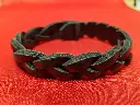 Bracelet cuir tressé double-face